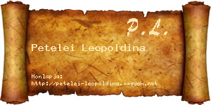 Petelei Leopoldina névjegykártya